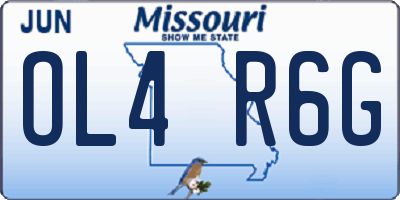 MO license plate OL4R6G