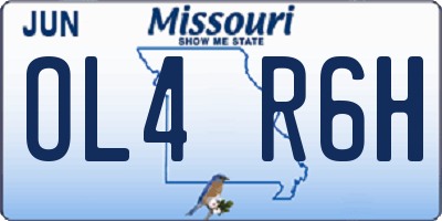 MO license plate OL4R6H