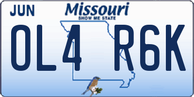 MO license plate OL4R6K