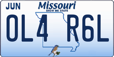 MO license plate OL4R6L