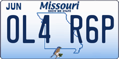 MO license plate OL4R6P