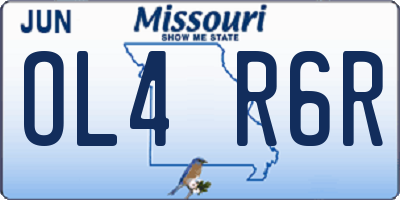 MO license plate OL4R6R