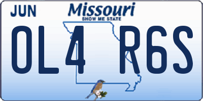 MO license plate OL4R6S