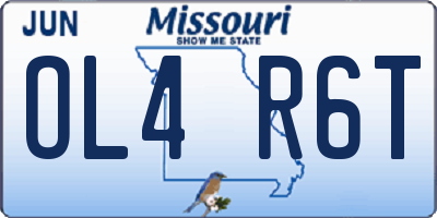 MO license plate OL4R6T