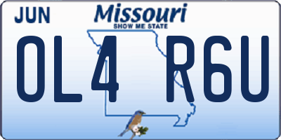 MO license plate OL4R6U