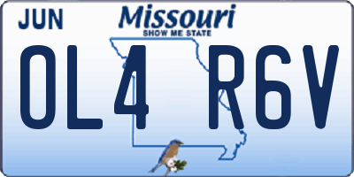 MO license plate OL4R6V