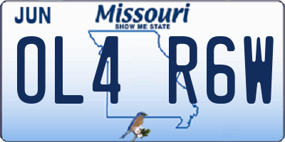 MO license plate OL4R6W