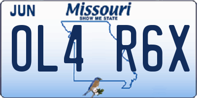 MO license plate OL4R6X