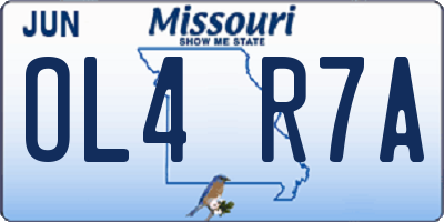MO license plate OL4R7A