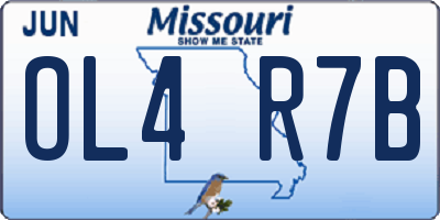 MO license plate OL4R7B