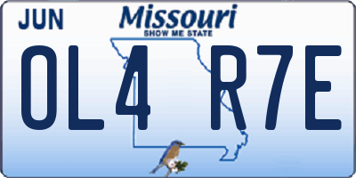 MO license plate OL4R7E