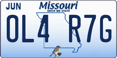 MO license plate OL4R7G