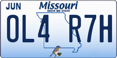 MO license plate OL4R7H