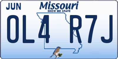 MO license plate OL4R7J