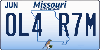 MO license plate OL4R7M