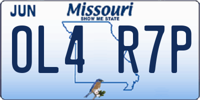 MO license plate OL4R7P