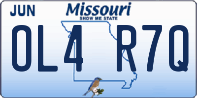 MO license plate OL4R7Q