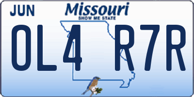 MO license plate OL4R7R