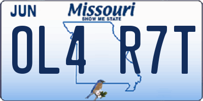 MO license plate OL4R7T