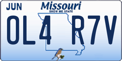 MO license plate OL4R7V