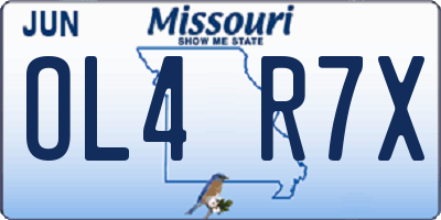 MO license plate OL4R7X