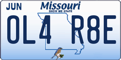 MO license plate OL4R8E