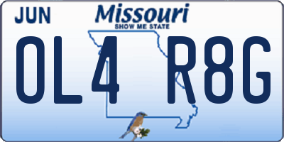 MO license plate OL4R8G
