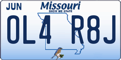MO license plate OL4R8J