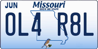 MO license plate OL4R8L