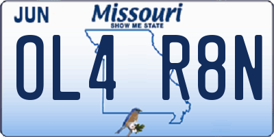 MO license plate OL4R8N