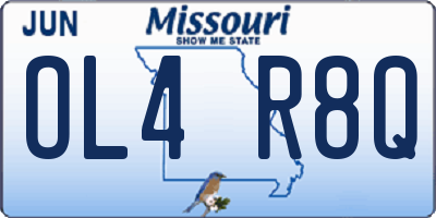 MO license plate OL4R8Q
