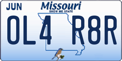 MO license plate OL4R8R