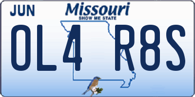 MO license plate OL4R8S