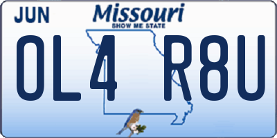 MO license plate OL4R8U