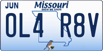 MO license plate OL4R8V