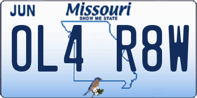MO license plate OL4R8W