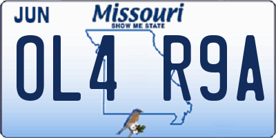MO license plate OL4R9A