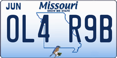 MO license plate OL4R9B