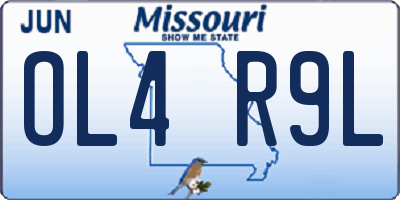 MO license plate OL4R9L