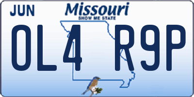 MO license plate OL4R9P
