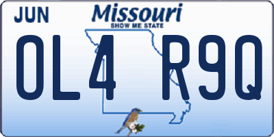 MO license plate OL4R9Q