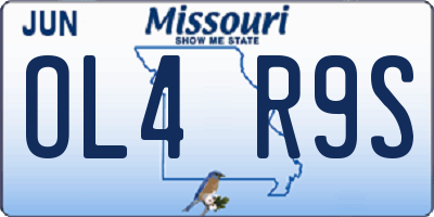 MO license plate OL4R9S