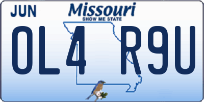 MO license plate OL4R9U
