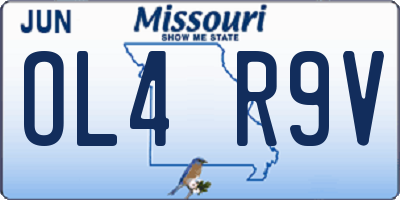 MO license plate OL4R9V