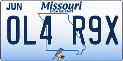 MO license plate OL4R9X