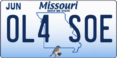 MO license plate OL4S0E