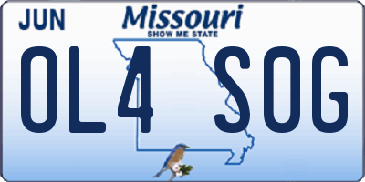 MO license plate OL4S0G