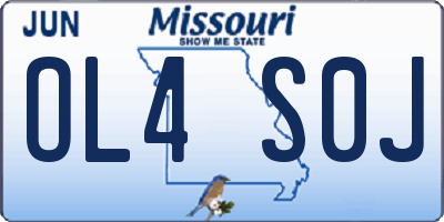 MO license plate OL4S0J