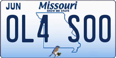 MO license plate OL4S0O