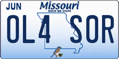 MO license plate OL4S0R